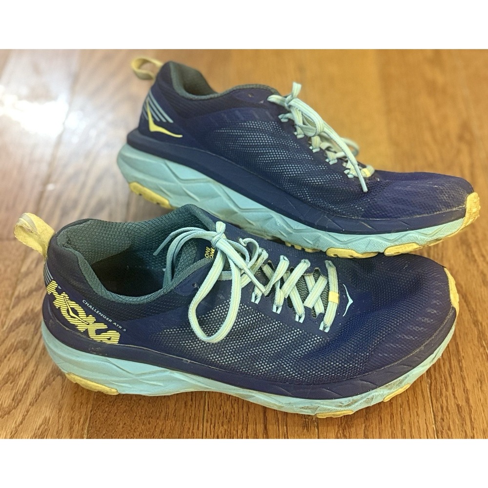 Hoka One One Challenger ATR 5 Womens 9 US Shoes Running Sneaker Blue Lace Up